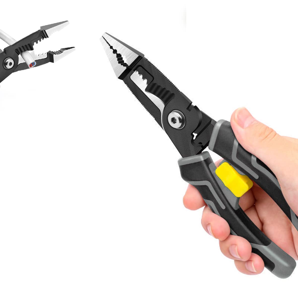 ZIBUYU 7-in-1 Wire Stripper, Wire Stripping Tool, Wire Cutter Stripping Tool for Electric Cable Stripping Cutting and Crimping, Green ZIBUYU 7-in-1 Wire Stripper, Wire Stripping Tool, Wire Cutter Stripping Tool for Electric Cable Stripping Cutting and Crimping, Green